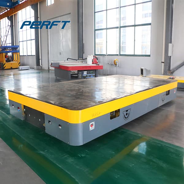 motorized rail transfer trolley with stainless steel decking 50 tons